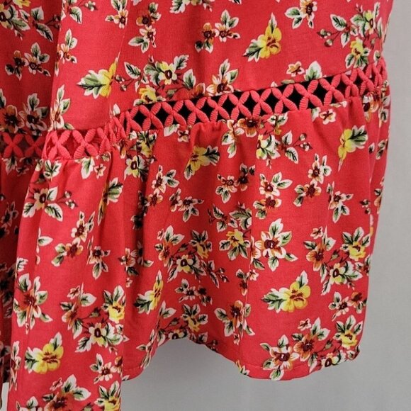 Sunday Mi Amor Floral Backless Halter Dress Coral Size XS NWT - Picture 8 of 12